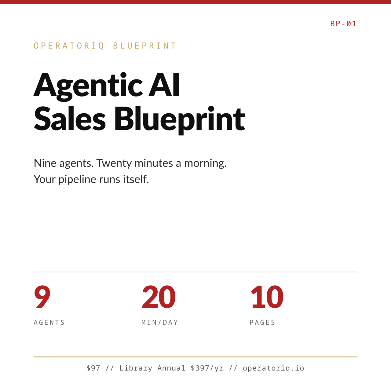 Agentic AI Sales Blueprint cover